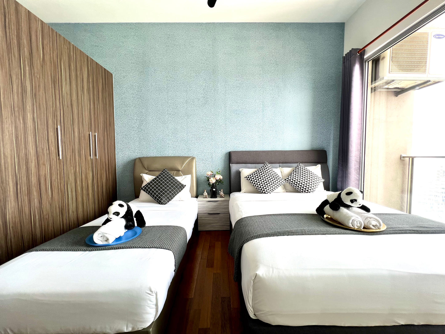 A33 Floor Studio Unit - 1 Queen Bed &amp; 1 Single Bed, City View, Silverscape Homestay, Melaka